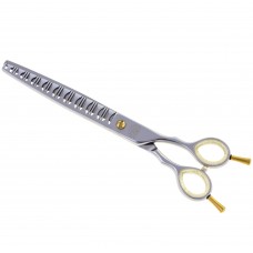 P&W Excelsior Dual Thning Scissors 7,5" - profesionálne jednostranné stenčovacie nožnice s dvoma typmi zubov, 10 + 19 zubov