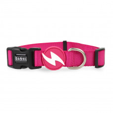 Dashi Solid Collar Pink - obroża dla psa, nylonowa, różowa - L