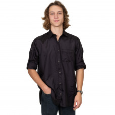 Tikima Ambra Shirt Black - upravovacia mikina s dlhým rukávom, košeľa, čierna - XL