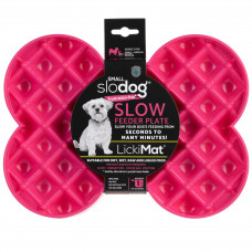 LickiMat Slodog Small - miska spowalniająca jedzenie, tacka do lizania dla psa, mała - Różowy