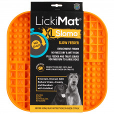 LickiMat Slomo XL - mata do lizania dla średniego i dużego psa, twarda - Pomarańczowy