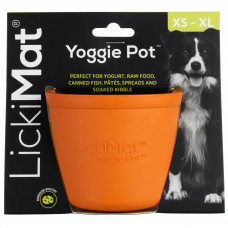 LickiMat Yoggie Pot - zabawka do wylizywania dla psa, kubeczek z wypustkami - Pomarańczowy