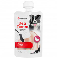 Flamingo Deli Yumm Pasta s kačacou 90g - pochúťka pre psov, krémová pasta s kačacou príchuťou Flamingo Deli Yumm Pasta s kačacou 90g - pochúťka pre psov, krémová pasta s kačacou príchuťou