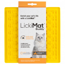 LickiMat Classic Buddy Cat - lízacia podložka pre mačky, mäkká - Žltá