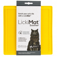LickiMat Classic Soother Cat - mata do lizania dla kota, miękka - Żółty