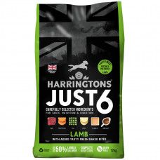 Harringtons Just 6 Lamb - bezzbożowa karma dla psa, jagnięcina z warzywami - 12kg