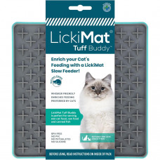 LickiMat Tuff Buddy Cat - mata do lizania dla kota, twarda - Turkusowy