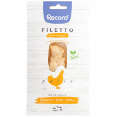 Record Filetto Chicken 25g - maškrta pre psov, 100% kuracie filé, dusené
