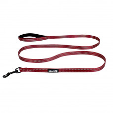 Alcott Adventure Leash 180cm Red - odblaskowa smycz taśmowa dla psa, czerwona - S