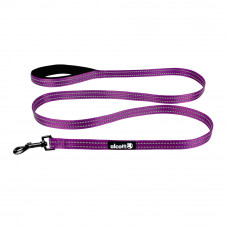 Alcott Adventure Leash 180cm Purple - odblaskowa smycz taśmowa dla psa, fioletowa - M