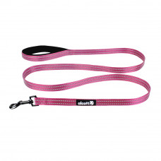 Alcott Adventure Leash 180cm Pink - reflexné páskové vodítko pre psov, ružové - M