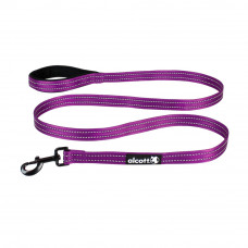 Alcott Adventure Leash 180cm Fialové - reflexné páskové vodítko pre psov, fialové - L