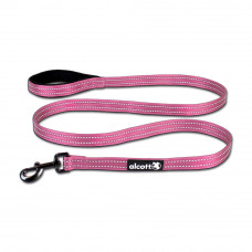 Alcott Adventure Leash 180cm Pink - reflexné páskové vodítko pre psov, ružové - L
