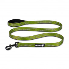 Alcott Adventure Leash 180cm Green - odblaskowa smycz taśmowa dla psa, zielona - L