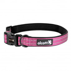 Alcott Adventure Collar Pink- odblaskowa obroża dla psa, różowa - L