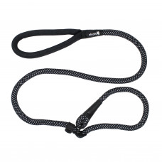 Alcott Adventure Slip Rope Leash 150cm Black - odblaskowa smycz linowa dla psa, czarna - S/M