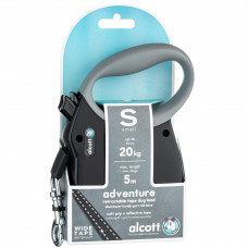 Alcott Adventure Retractable Leash Black - odblaskowa smycz automatyczna dla psa, czarna - S