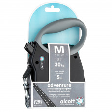 Alcott Adventure Retractable Leash Black - odblaskowa smycz automatyczna dla psa, czarna - M