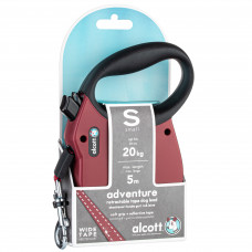 Alcott Adventure Retractable Leash Red - reflexné automatické vodítko pre psa, červené - S