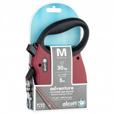 Alcott Adventure Retractable Leash Red - reflexné automatické vodítko pre psa, červené - M