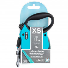 Alcott Adventure Retractable Leash Blue - odblaskowa smycz automatyczna dla psa, niebieska - XS