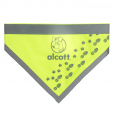 Alcott Visibility Dog Bandana Neon Yellow - reflexná bandana pre psa, žltá - S