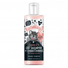 Bugalugs Luxury 2in1 Papaya & Coconut Cat Shampoo - szampon z odżywką dla kota, oczyszcza i pielęgnuje - 250ml