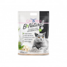 Cat&Rina BeNatural Tofu Litter Activated Charcoal - roślinny żwirek z węglem aktywnym dla kota, neutralizuje zapachy - 5,5L (2,45kg)