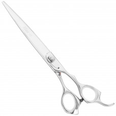Geib Kiss Silver Pink Straight Scissors - wysokiej jakości nożyczki proste z mikroszlifem i srebrnym wykończeniem - 8,5