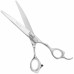 Geib Kiss Silver Pink Curved Scissors - kvalitné zakrivené nožnice s mikrorezom a strieborným povrchom - 7,5"