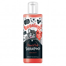 Bugalugs Flea & Tick Cat Shampoo - szampon przeciw pchłom i kleszczom dla kota, z olejkiem Neem - 250ml