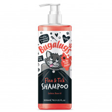 Bugalugs Flea & Tick Cat Shampoo - szampon przeciw pchłom i kleszczom dla kota, z olejkiem Neem - 500ml