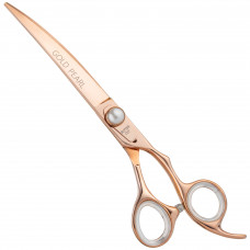 Geib Gold Pearl Curved Scissors - profesjonalne nożyczki groomerskie z japońskiej stali, gięte - 7,5