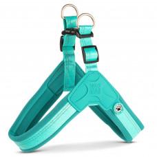 Max&Molly Q-Fit Harness Matrix 2.0 Turquoise - lekkie szelki step in dla psa, z identyfikatorem QR, turkusowe - L