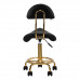 Activ 6001-G Gold Black - złote krzesło groomerskie z profilowanym siedziskiem i oparciem, czarne