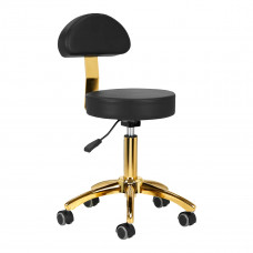 Activ AM-304G Gold Black - zlatá upravovacia stolička/stolička s nastavením výšky, odnímateľné operadlo, čierna