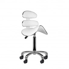 Activ AM-880 White - elegantná, profilovaná ošetrujúca stolička s výškovým nastavením, biela