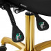 Giovanni 1004 Gold Black - złote krzesło groomerskie regulowane w 3 płaszczyznach, siedzisko rodeo, czarne