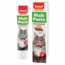 Sanal Malt Paste Antihairball - pasta na odstraňovanie srsti pre mačky, s vitamínom E - 15g