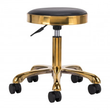 Activ M-1640 Gold Black - zlatá stolička na ošetrovanie na kolieskach, výškovo nastaviteľná, čierna