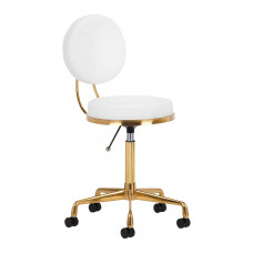 Activ H5 Gold White - zlatá upravovacia stolička s výškovým nastavením, biela