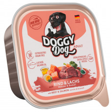 Doggy Dog Beef & Salmon 150g - bezobilné mokré krmivo pre psov, s hovädzím mäsom a lososom