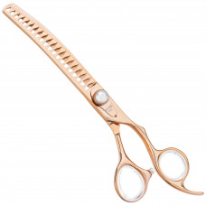 Geib Gold Pearl Curved Chunker 7,0" - jednostranne zahnuté stenčovacie nože, 20 zubov, v elegantnej zlatej farbe Geib Gold Pearl Curved Chunker 7,0" - jednostranne zahnuté stenčovacie nože, 20 zubov, v elegantnej zlatej farbe