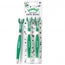 Buglugs Triple Headed Dental Brushs - trojstranná zubná kefka pre psov a mačky, 2 ks.