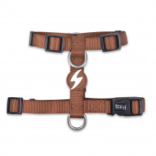 Dashi Solid Back Harness Brown - nastaviteľný postroj na stráženie psa, hnedý - S