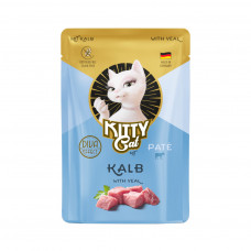 Kitty Cat Teal Pate 85g - bezobilné mokré krmivo, paštéta pre mačky, s teľacím mäsom