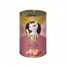 Kitty Cat Turkey & Shrimps Pate - bezobilné mokré krmivo, paštéta pre mačky, s morkou a krevetami - 400 g