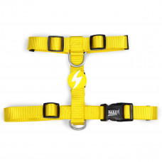 Dashi Solid Back Harness Yellow - nastaviteľný postroj na ochranu psa, žltý - L