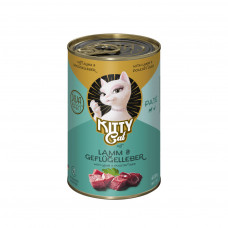 Kitty Cat Lamb & Poultry Liver Pate - bezobilné mokré krmivo, paštéta pre mačky, s jahňacou a kuracou pečeňou - 400 g