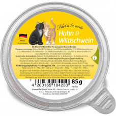 GranataPet Filet à la carte Chicken & Wild Boar - mokré krmivo pre mačky, šťavnaté filety vo vlastnej omáčke, kuracie mäso a divina - 85 g